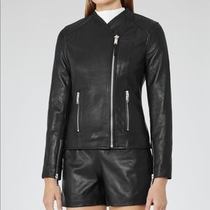 Reiss Rivington Collarless Women’s Leather Jacket
